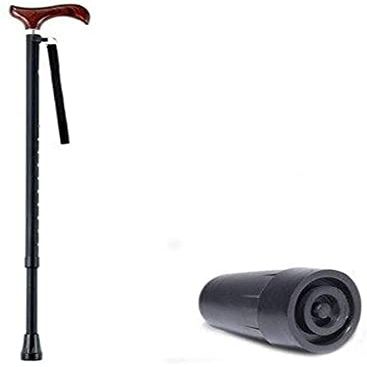 Adult Crutches, Adult Aluminum Alloy Crutches Adjustable 67-90cm Maple Handle Push Button Multicolor(Black)