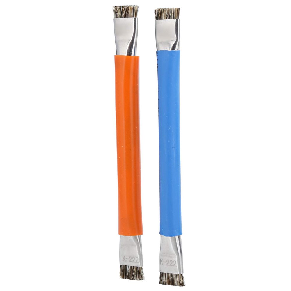 Elprico Double Head AntiStatic Brush Safe Hard Cleaning Motherboard 2Pcs Brush, Orange Blue Brushes, 5.7in Ergonomic Design Lightweight Suitable for Mobile Phone Computer Repair Cleaning