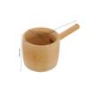 CHICAMPERA Bamboo Water Ladle Long Handle Garden Watering Wooden Kitchen Scoop Bath Ladle for Outdoor Pet Food Serving view 2