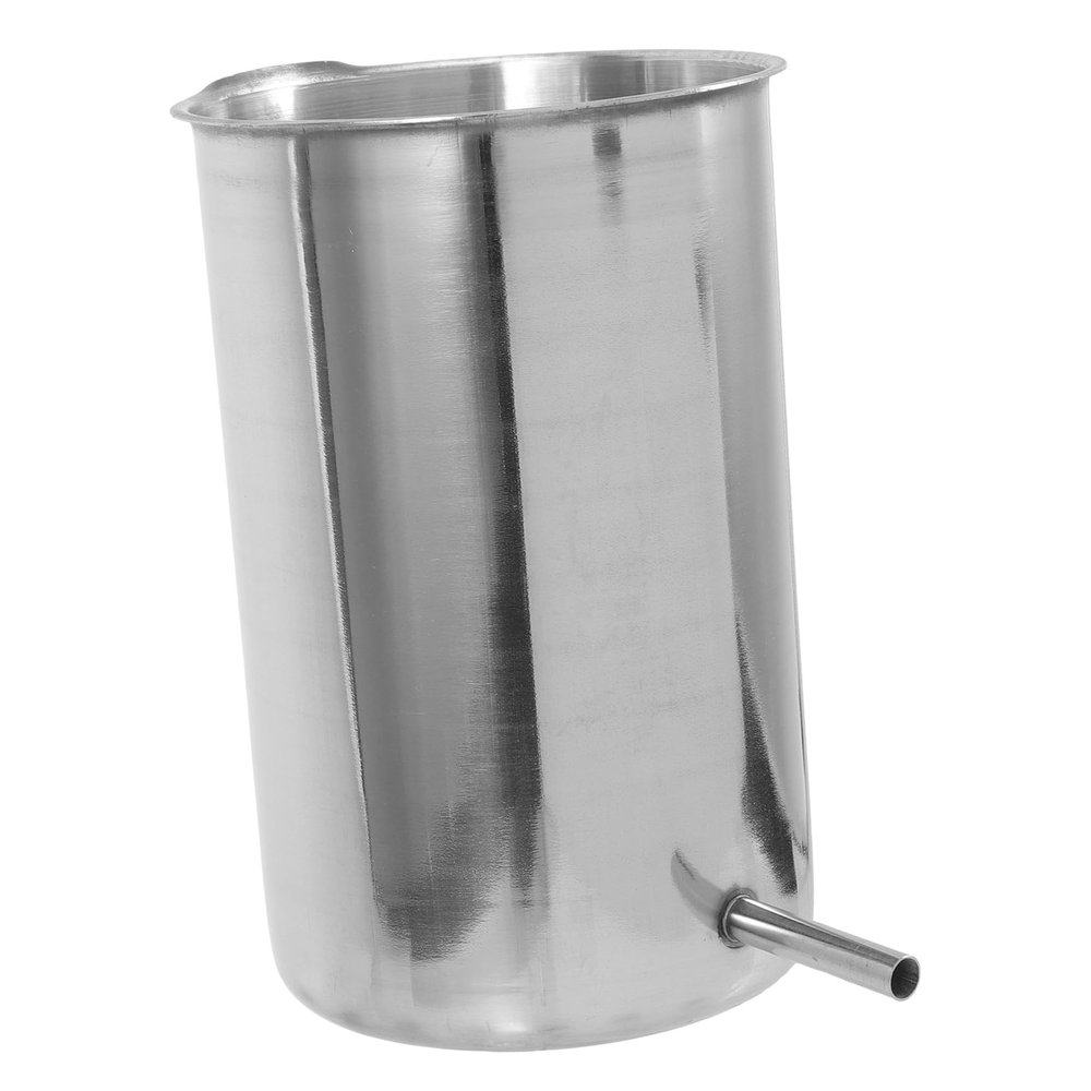 EXAOMBLE Metal Hanging Stainless Steel Bucket 1000Ml with Holder for Home Use in Colon Cleansing Suitable for Men and Women