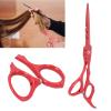 6 Inch Stainless Steel Beard Trimming Scissors, Barber Hair Cutting Shears, Precision Hand Sharpened Blades with Adjustable Tension Screw for Home Salon Use (Pink) view 4