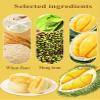 Rich durian cake, durian filled mung bean cake 300g/bag, classic fruit Dim sum, Chinese flowing fruit mooncakes, sweet pastries, instant meal, substitute breakfast, desserts, sweets snacks (4 bags) view 4