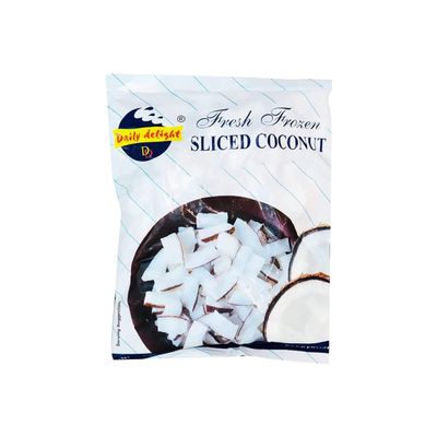 Daily Delight Sliced Coconut 400g Fresh Frozen Coconut Slices, Ready to Use and Preservative Free Product from India Pack of 1