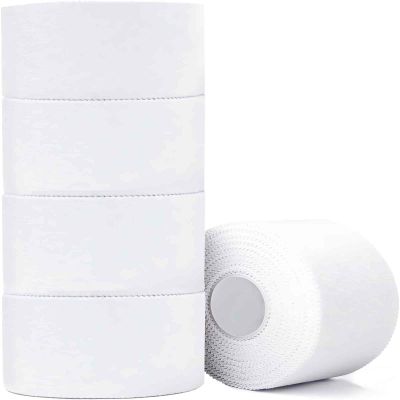 5 Rolls Zinc Oxide Tape,3.8cm x 10m Athletic Tape,Sports Strapping Tape for Ankle,Wrist,Knee,Finger - Climbing,BJJ,Boxing,Jiu Jitsu,Blister Prevention