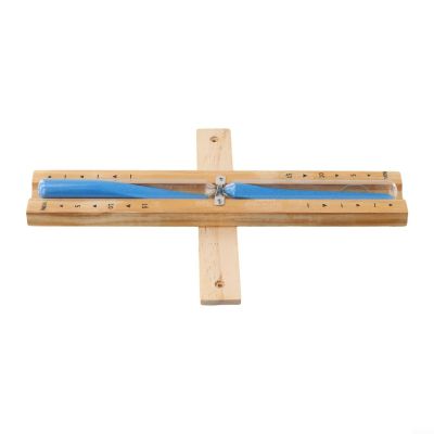 15 Minute Hourglass Timer for Sauna and Wellness Spaces Built with Heat Stable Wood Components and Transparent Glass (blue)