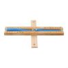 15 Minute Hourglass Timer for Sauna and Wellness Spaces Built with Heat Stable Wood Components and Transparent Glass (blue) view 1