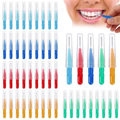 Interdental Brushes 50 Pcs 3 mm Multicolor Tooth Picks Flossing Gap Cleaning Brushes for Teeth and Daily Oral Care