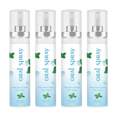 Benaewa 4 Pcs Dry Mouth Spray, Mint Flavor Fresh Breath Spray for Bad Breath, Moisturizing Oral Care(20ml)