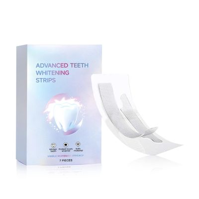 Advanced Teeth Whitening Strips - 7 Pcs Professional Design for Upper & Lower Teeth, Easy At-Home Smile Enhancement Routine, Flexible Clear Strips for Daily Oral Care