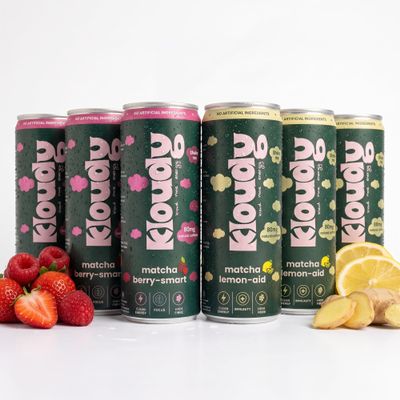 Kloudy Matcha Functional Energy Drink | Variety Pack (6 x 250ml) | 80mg Natural Caffeine | Lion's Mane & Reishi | 6g Prebiotic Fibre | Vitamins | No Added Sugar | Vegan | Low Calorie