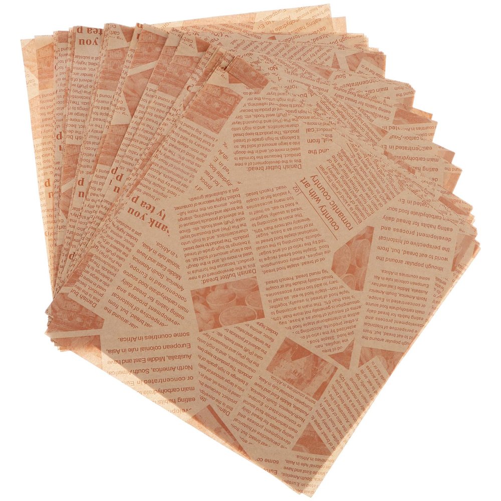 CLISPEED 100pcs Stylish Oil Proof Food Wrapping Paper for Fried Chicken and Candies Waterproof and Tear Resistant Baking Paper for Family Gatherings and Parties 25x25cm Assorted Style