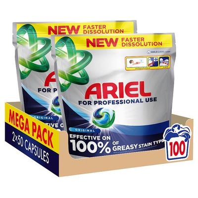 Ariel Professional Liquid Pod Colour - 50 Pods (Pack 2)