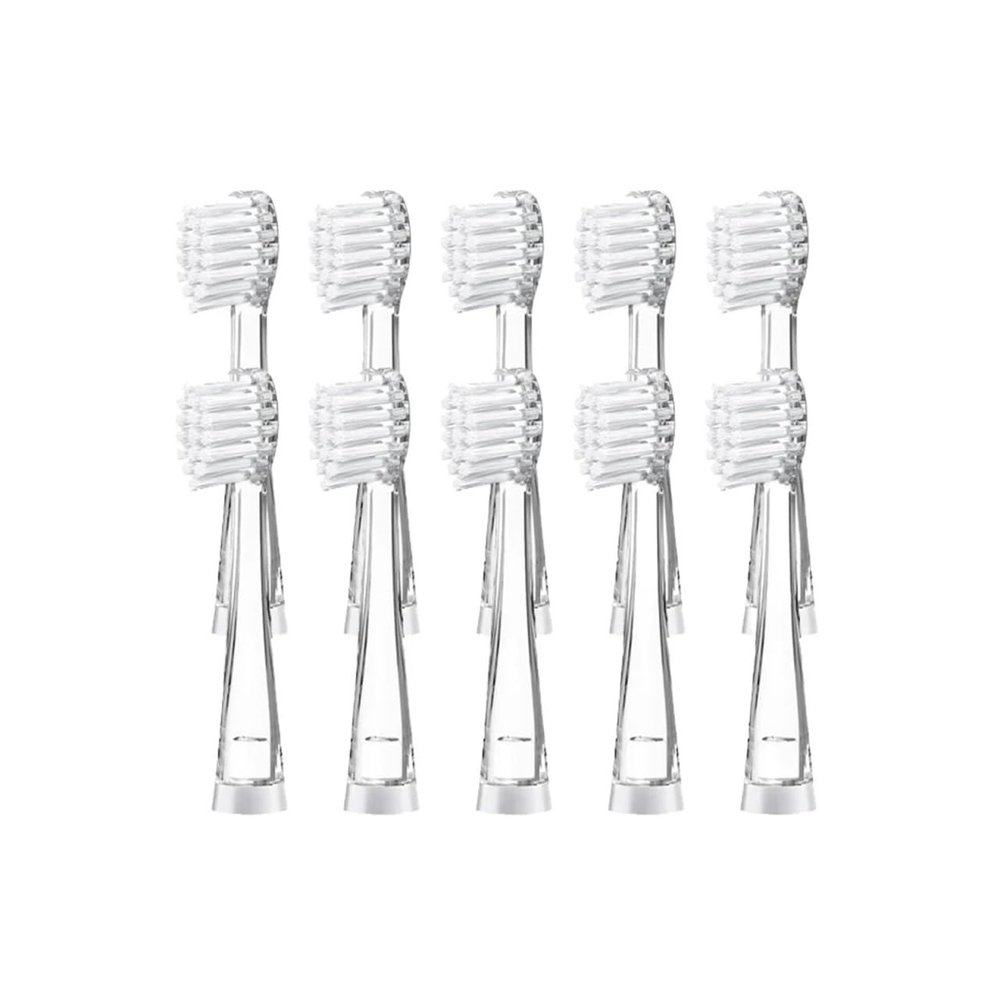 10PCS Replacement Toothbrush Heads Soft Bristle Replaceable Brush HeadsCompatible For Seago SG977/EK6/EK7/SG513 Electric(Smaller)