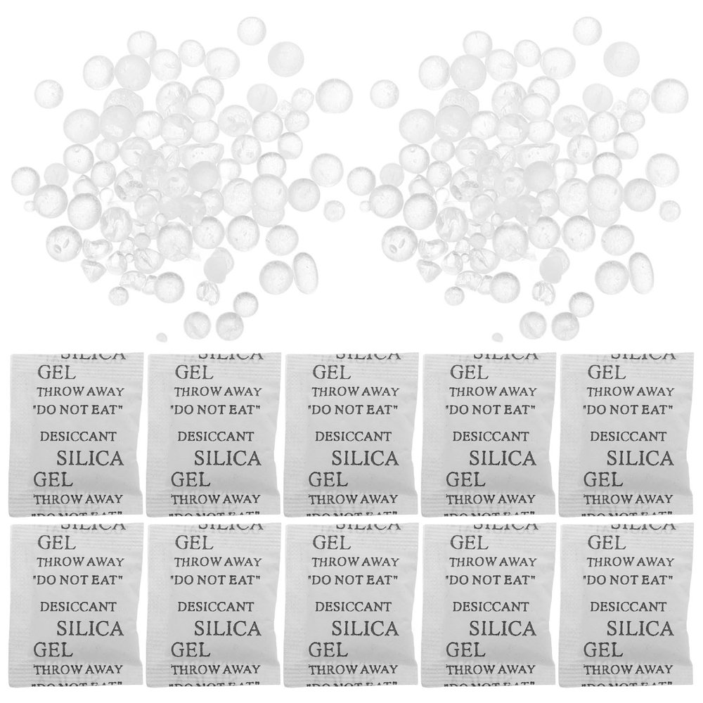 IMUSINICE 100pcs Silica Gel Sachets Moisture Absorber for Electronics and Jewelry, High Moisture Absorption Desiccant Packets for Food Storage and General Storage, White Silica Gel 2 Gram