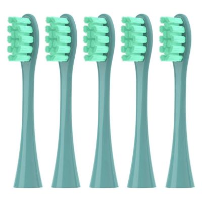 5pcs Replacement Brush HeadsCompatible For Oclean Toothbrush Heads For X Pro Digital, Lite, X10, Ultra, Air2, F1(5 green)
