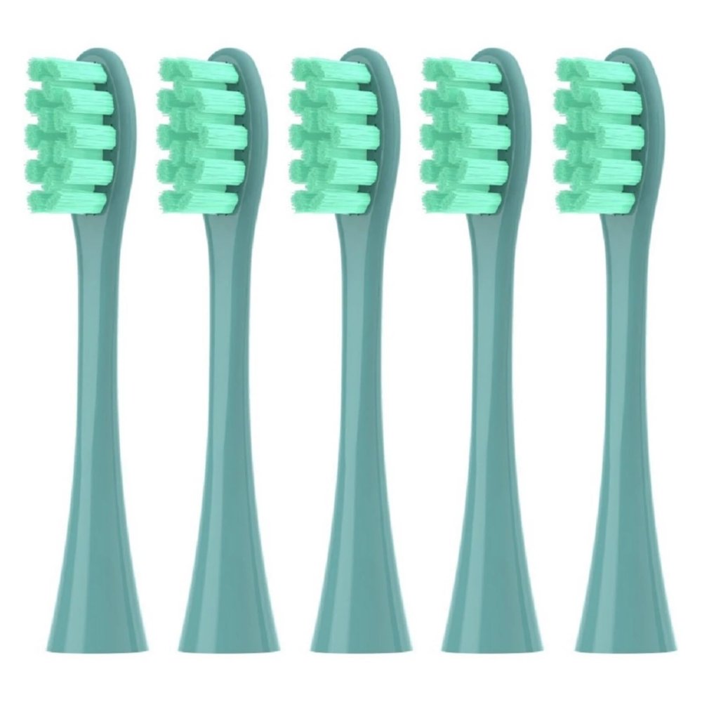 5pcs Replacement Brush HeadsCompatible For Oclean Toothbrush Heads For X Pro Digital, Lite, X10, Ultra, Air2, F1(5 green)