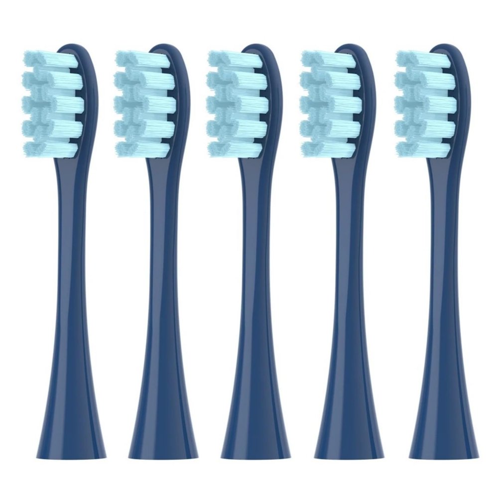 5pcs Replacement Brush HeadsCompatible For Oclean Toothbrush Heads For X Pro Digital, Lite, X10, Ultra, Air2, F1(5 blue)