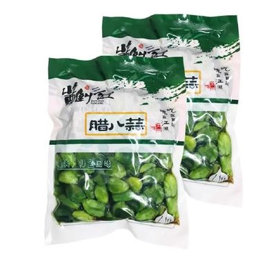Laba Pickled Garlic, Emerald Green Garlic, Shandong Specialty Pickled Vegetable, Vegetarian, Chinese Snack (500g,1pack)