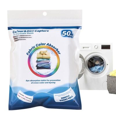 Cloths Pack of 50 | for Coloured Laundry & Textiles | Sheets for Household Washing Machine & Bed Linen, Protection Against Discolouration, Dye Catcher Set