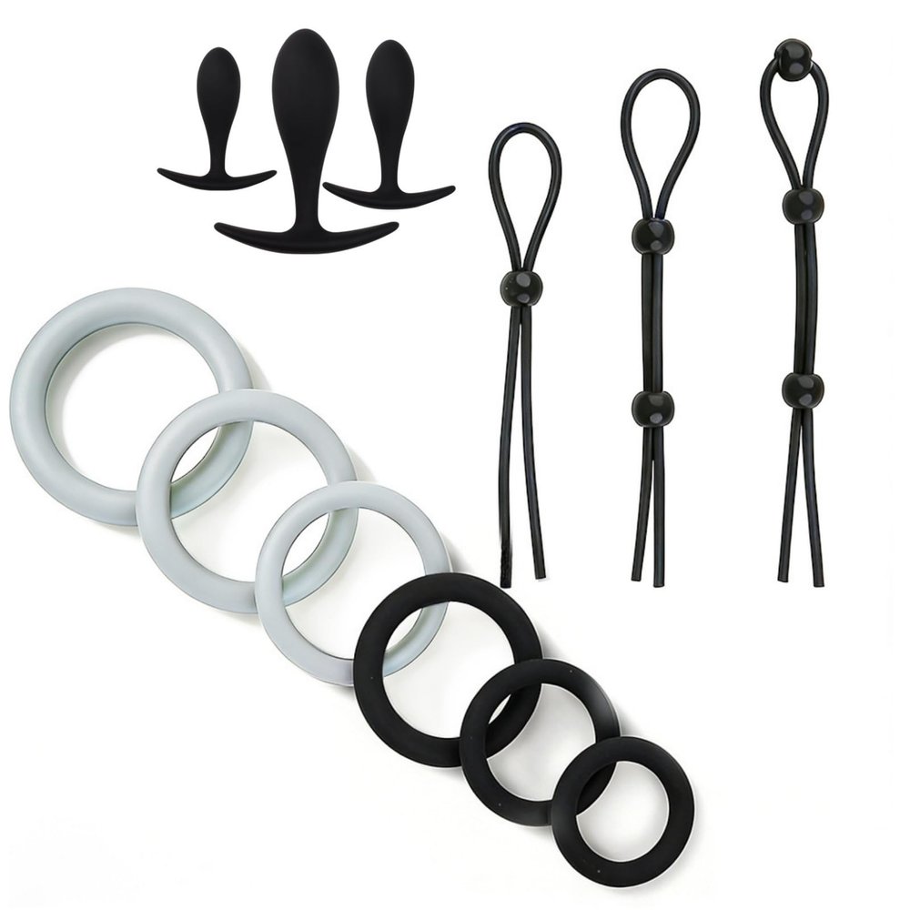 12-Piece Men's Endurance Training Set, Waterproof, Compact, and Easy to Use-UKRF25503 (Black-Gray)