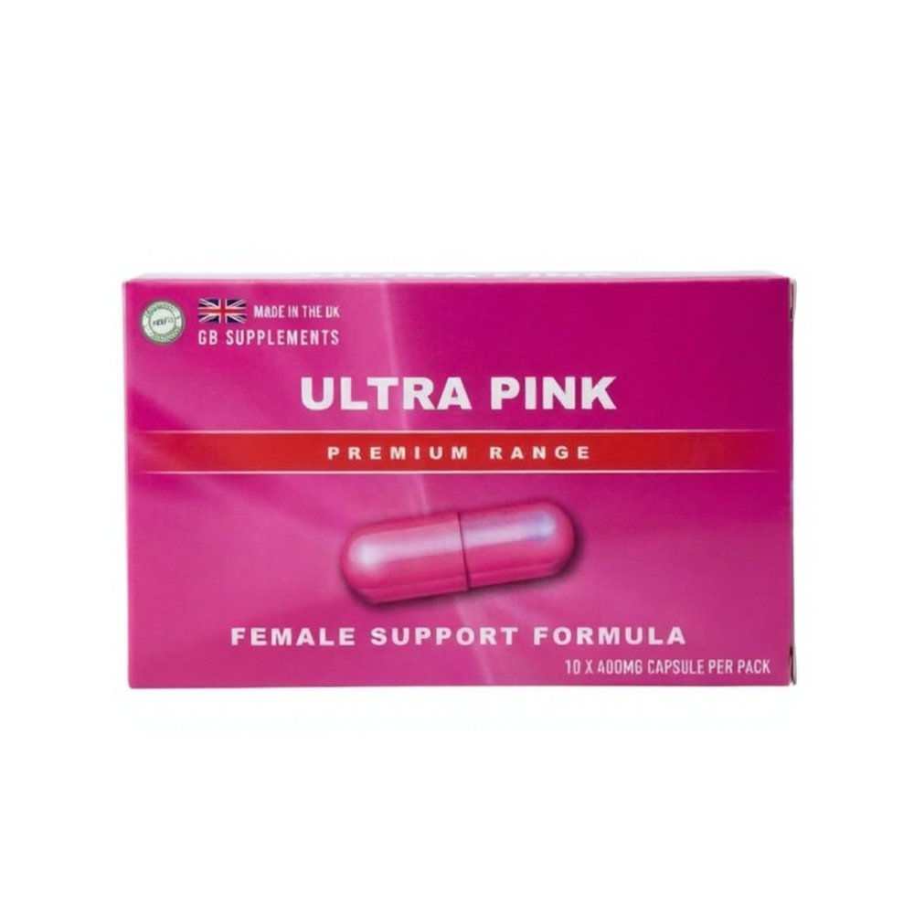 10 x 400mg NEW Advanced Formula -Ultra Pink Premium Female Vitality Capsules | 400mg | 10 Capsules | Maca, Ginseng, Rhodiola & Fenugreek Blend | Womens Wellness Support