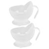 LALADEFIEE 2pcs Shift Spill Bowl Suction Silicone Elderly Dining Bowl for Seniors Disabled People view 1