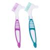 HOOTNEE 2pcs Denture Cleaning Brush with Double-Sided Brush Design Portable and Multi-Functional Denture Toothbrush and Cleaning view 1
