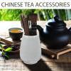 OHPHCALL Ceramic Tea Ceremony Bottle Set Gift for Friends, Relatives and Colleagues with Six Tea Tools, White Chic and Unique Design, Easy to Clean and Sturdy During The Holiday view 3