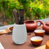 OHPHCALL Ceramic Tea Ceremony Bottle Set Gift for Friends, Relatives and Colleagues with Six Tea Tools, White Chic and Unique Design, Easy to Clean and Sturdy During The Holiday view 4
