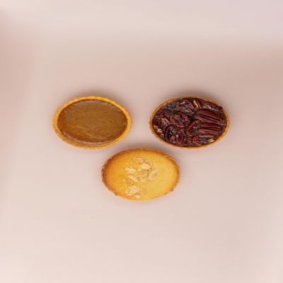 Mini Luxury Tart Bundle | Pecan, Pumpkin, Bakewell | 300g | THE HAPPY BAKERY CO
