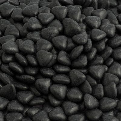 Italian Options Mini Heart Chocolate Dragees, Small Heart Chocolates, Sweets, Candy for Wedding Favours, Baby Showers, Christenings, Valentines, Gifts and Party Bags, 1 Kg, 1.5 cm Pieces, Black