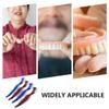 TOKIDNY 2pcs Denture Brushes Denture Toothbrush Double Sided Travel Cleaning Care Tool for Braces Toothbrushes view 3