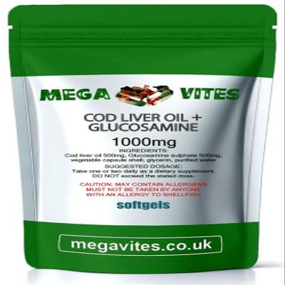 Cod Liver Oil & Glucosamine Softgels 1000mg x 120 - MEGAVITES