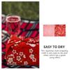 Kichvoe 2pcs Japanese-style Fabric Bento Lunch Wrapping Cloths with Floral Pattern, Easy to Dry and Sturdy Meal Packing Cloths for Personal Home and Lunch Box Use view 3