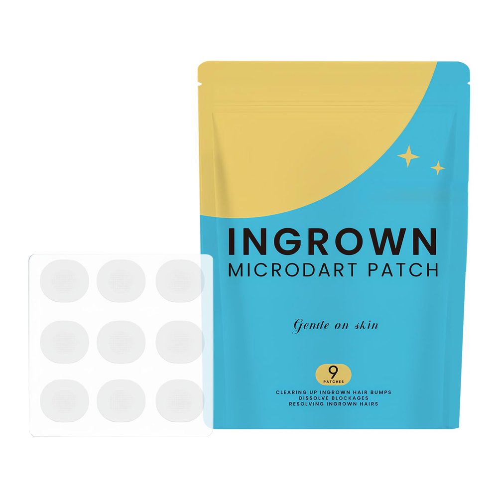 Ingrown Hair Patch, 9PCS Gentle Patches Ingrown Hair Care, Pore Unclogging Stickers, For Men Women Underarms Legs Arms Beard Area Daily Overnight Home Salon