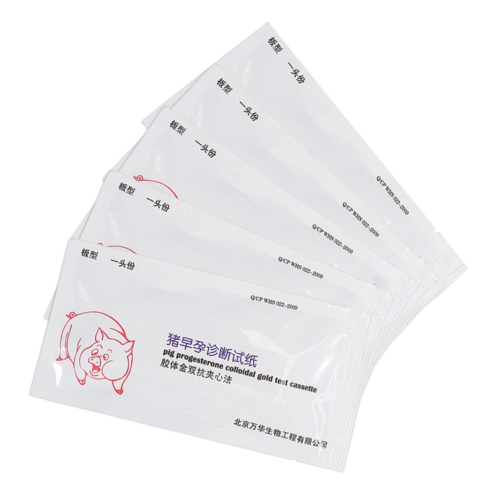 Gatuida Veterinary Pregnancy Test Strips Simple Use 5pcs Material with Fast and Accurate Results for Pigs and Livestock for Breeding Management and Livestock Farm Use