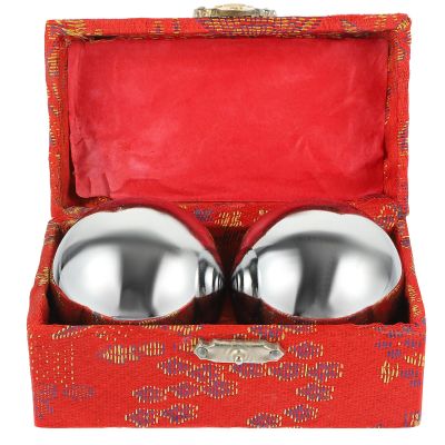 AMUSLESUR Metal Hand Exercise Balls for Training and Stress Relief for Massage and Rolling in Hand