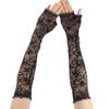 Didiseaon Arm Sleeves with UV and Sunscreen Black for Women 1 Pair Cooling Lace Elegant Fingerless Arm Covers for Cycling and Yoga view 1