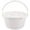 BATHVEVE Portable Urine Pot with Lid for Patients and Handicapped, Made of Sturdy Pp Material, Convenient to Carry, Suitable for Shower Commode Chairs and Bathroom Use, White Bedside Urinal view 1
