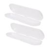 MAGICLULU 2pcs Plastic Thermometer Storage Box Small White Thermometer Travel Case with Good Workmanship for Organizing and Carrying Your Digital view 1