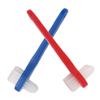 Alipis Denture Toothbrush Double-Headed 2Pcs with Blue and Red Handles Small Size for Adult Oral Care and Retainer Cleaning view 1