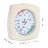 DECHOUS Sauna Room Hygrometer for Steam Room and Sauna with Wooden Structure Design and Easy Installation, Khaki Hanging Temperature and Humidity Gauge view 2