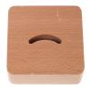 Hoement Wooden Shoe Horn Storage Base with Decorative Natural Finish for Closet and Entryway, 3.54X3.54X1.38In Shoe Horn Stand and Display view 1
