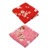 Zerodeko Japanese Style Wrapping Cloth 2Pcs with Traditional Floral Rabbit Pattern for Bento Box Packing and Outdoor Picnic Use, Washable Fabric view 1