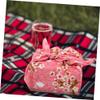 Zerodeko Japanese Style Wrapping Cloth 2Pcs with Traditional Floral Rabbit Pattern for Bento Box Packing and Outdoor Picnic Use, Washable Fabric view 4
