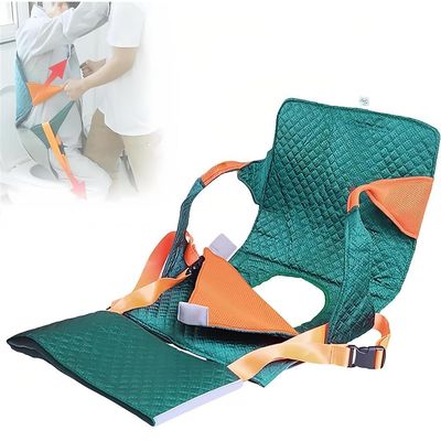 Patient Transfer Blanket for Easy Lifting, Turning Aid for Bedridden Individuals with Safe Belt and Adjustable Leg Pads
