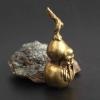 ZXLIHS Chinese style Metal Crafts Brass Gourd tea Pet tea set Ornaments pure Copper land old fairy Hoist Gift view 4