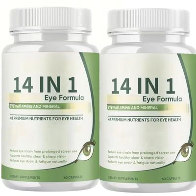 14 in 1 Eye Formula Eye Health Pills for Adults & Seniors 60 Capsules ,2 pcs