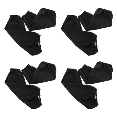Artibetter Cloth Arm Sleeves Waterproof and Oil-proof 4 Pairs of Black Sturdy Arm Sleeve Protectors for Kitchen Use Suitable for Cooking and Cleaning Tasks