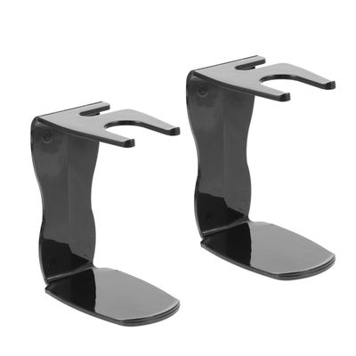 DRESSOOS Safety Stand and Shaving Brush Holder Organizer Black for Bathroom Countertop Material 2pcs Sleek Contemporary Design , Easy to Clean for Washstand Use
